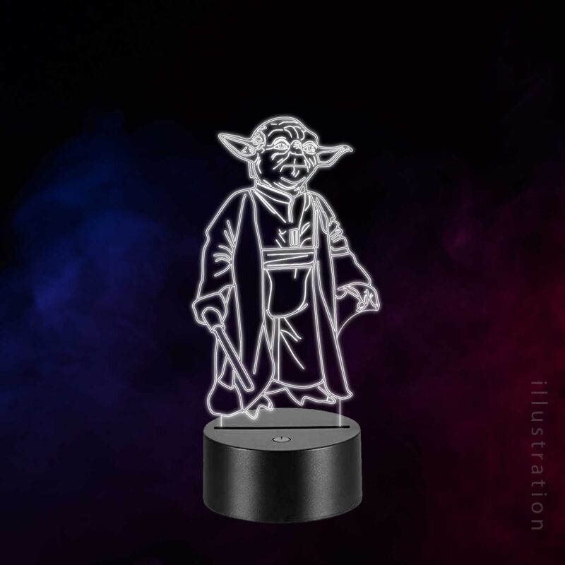 3D LED Lampe - Master Yoda