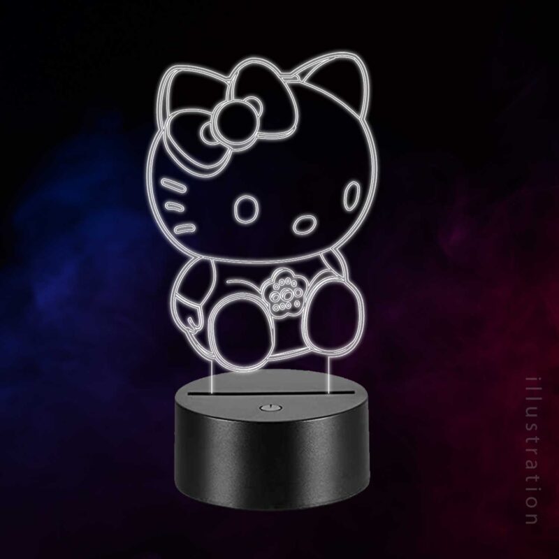 3D LED Lampe - Little kitty