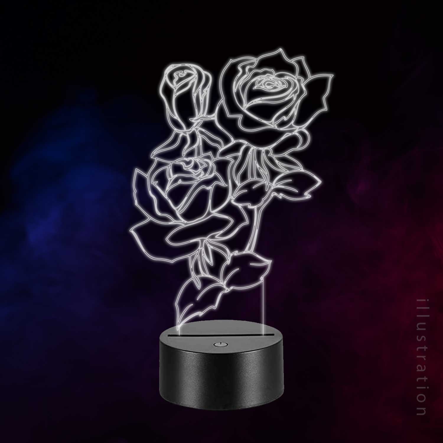 3D LED Lampe - Roses