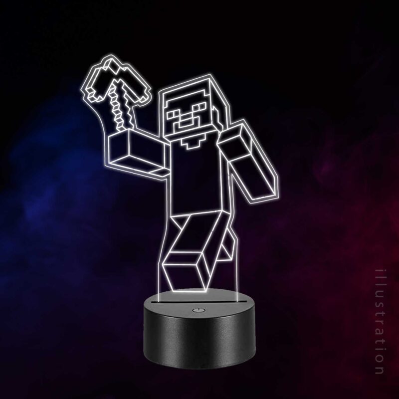 3D LED Lampe - Minecraft