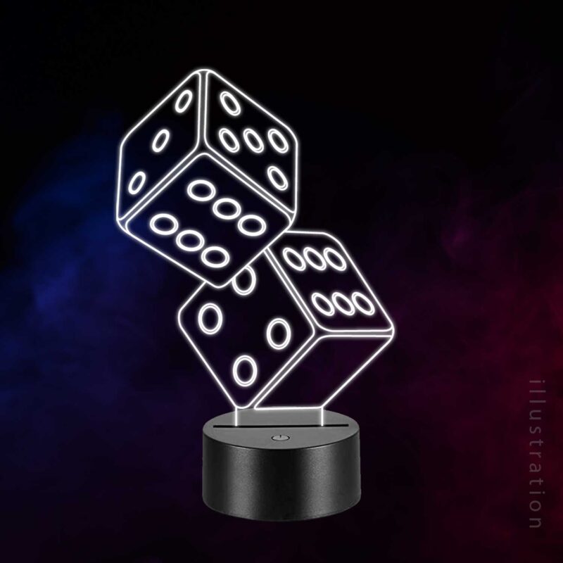 3D LED Lampe - Terninger