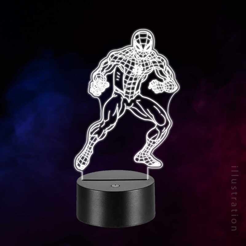 3D LED Lampe - Spiderman