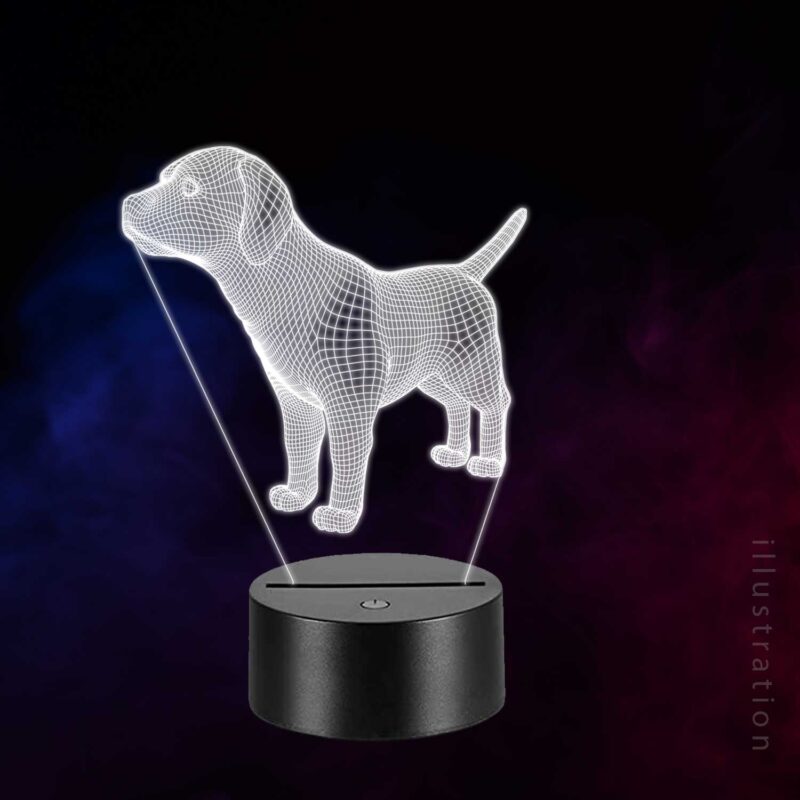3D LED Lampe - Hund