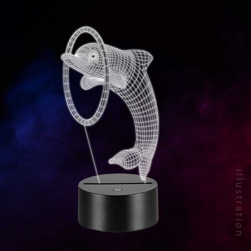 3D LED Lampe - Delfin