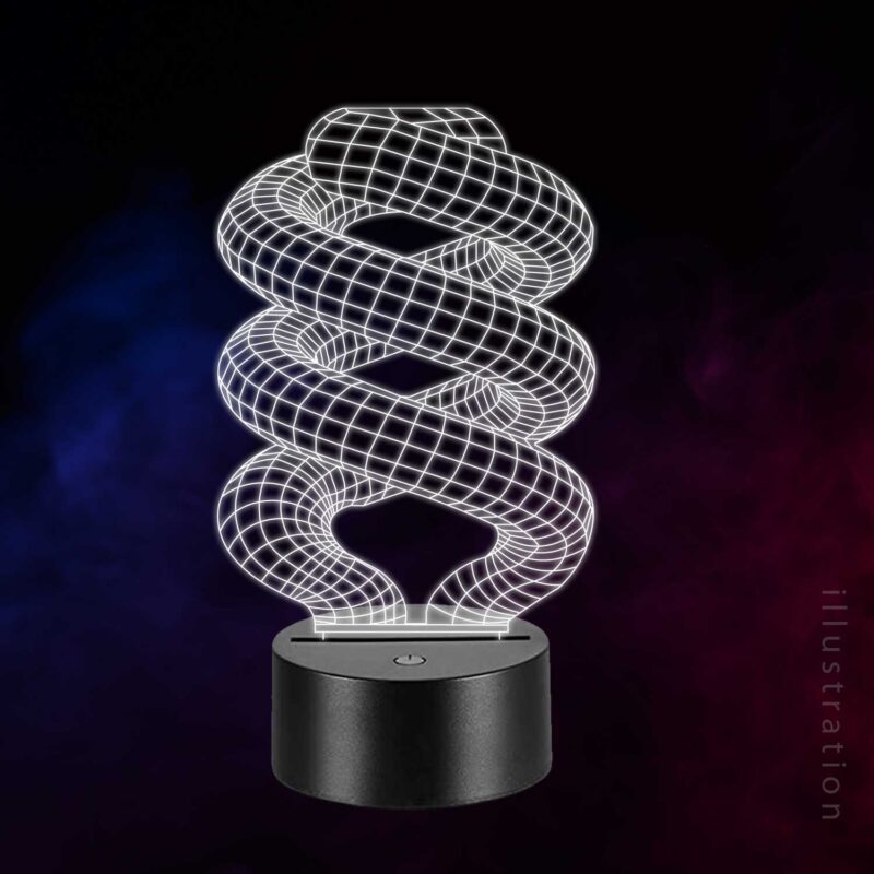 3D LED Lampe - Geometrisk figur 1