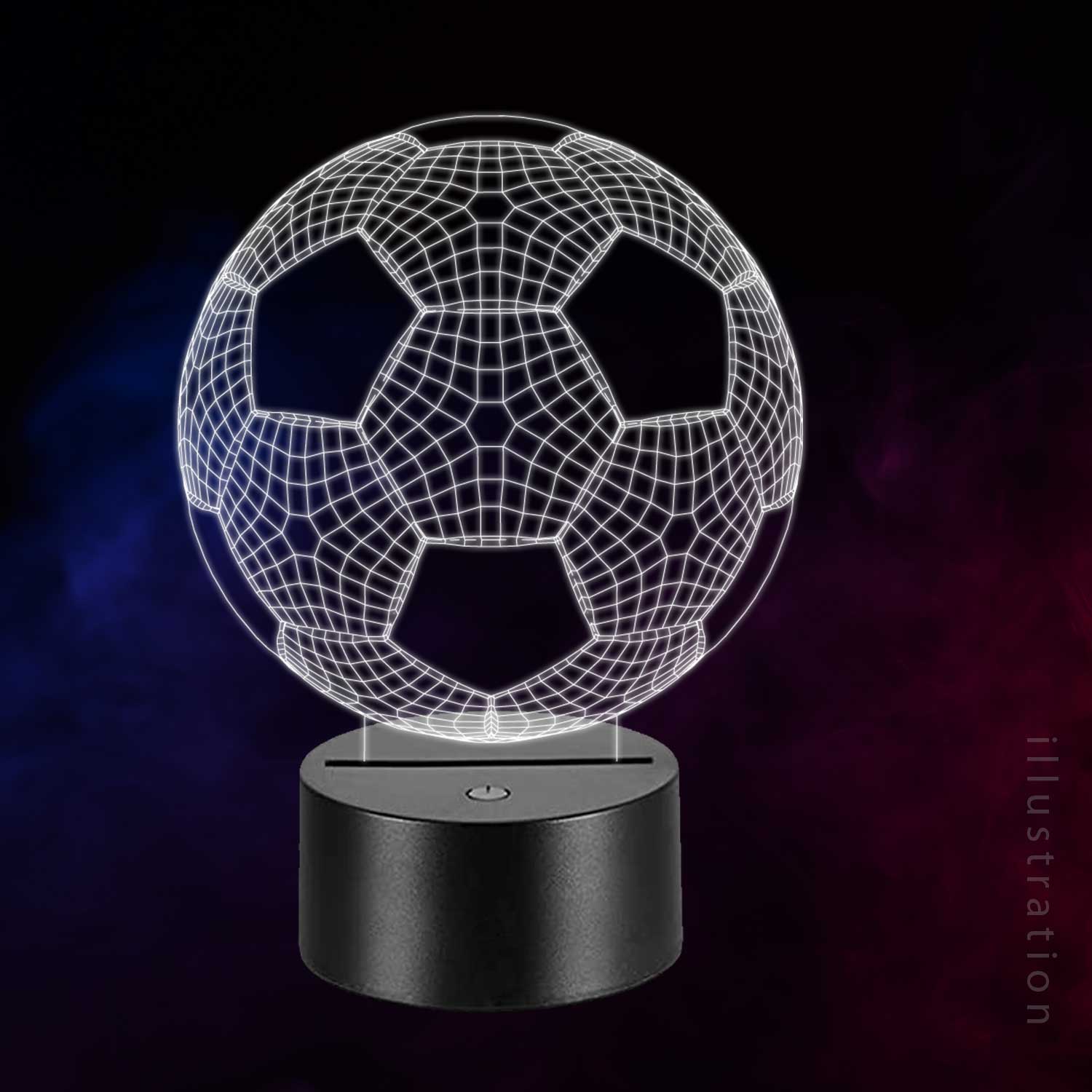 3D LED Lampe - Fodbold