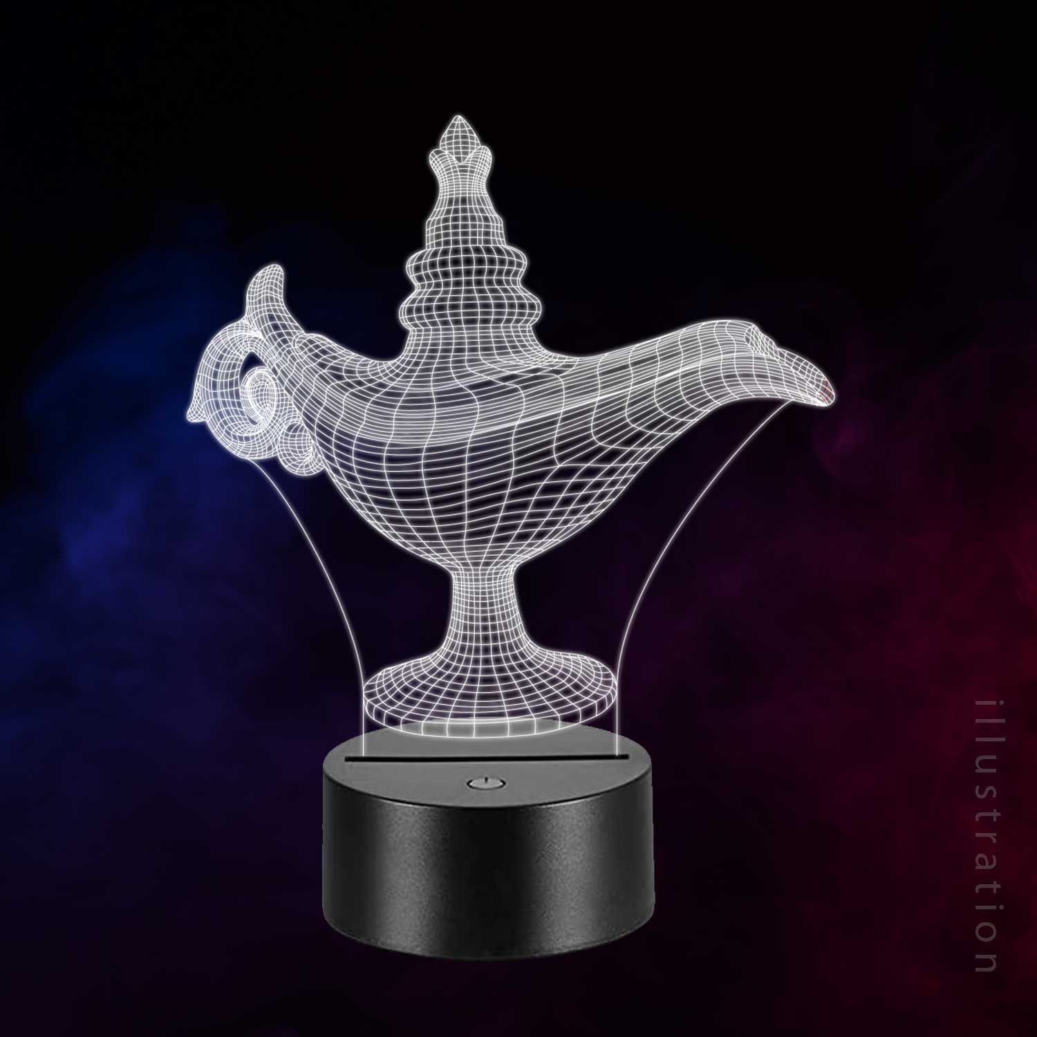 3D LED Lampe - Aladdins lampe