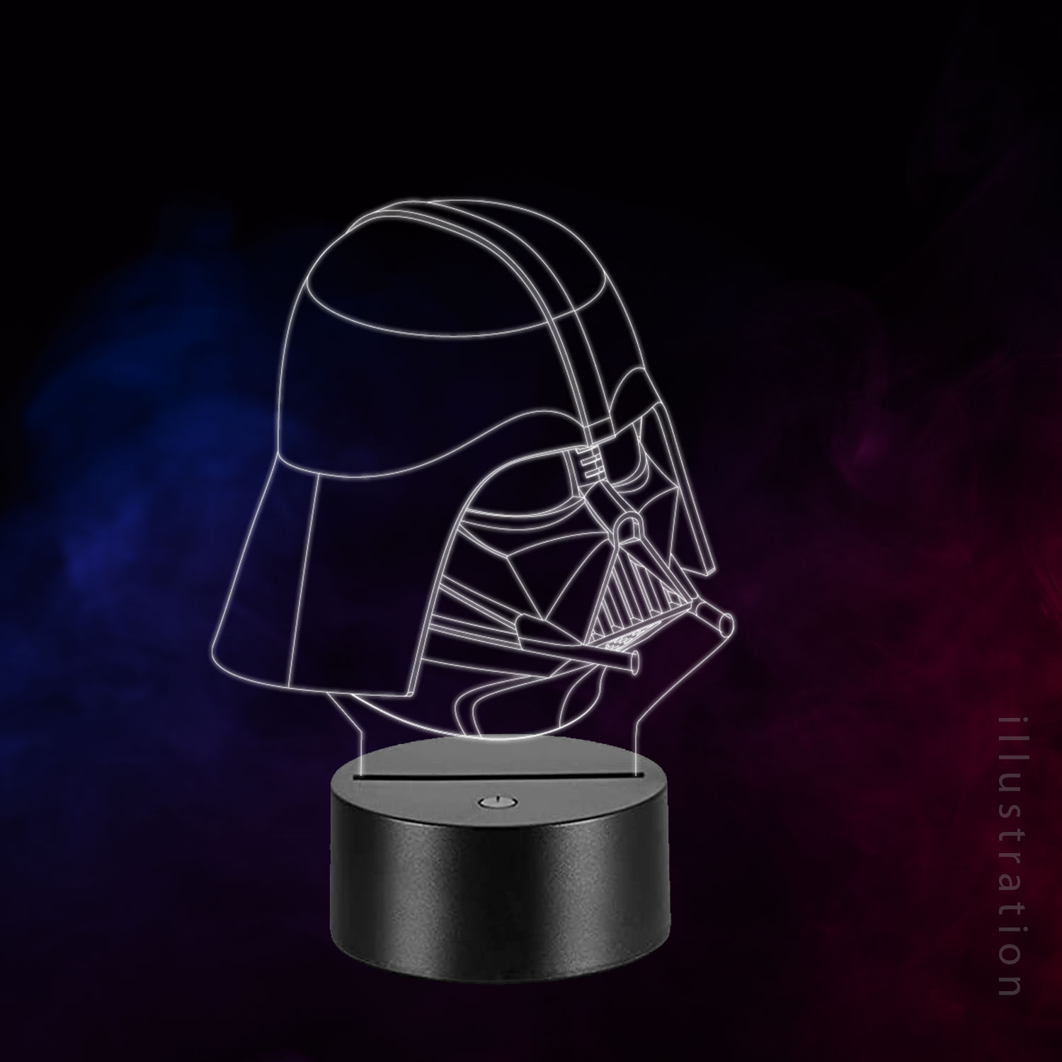 3D LED Lampe - Darth Wader