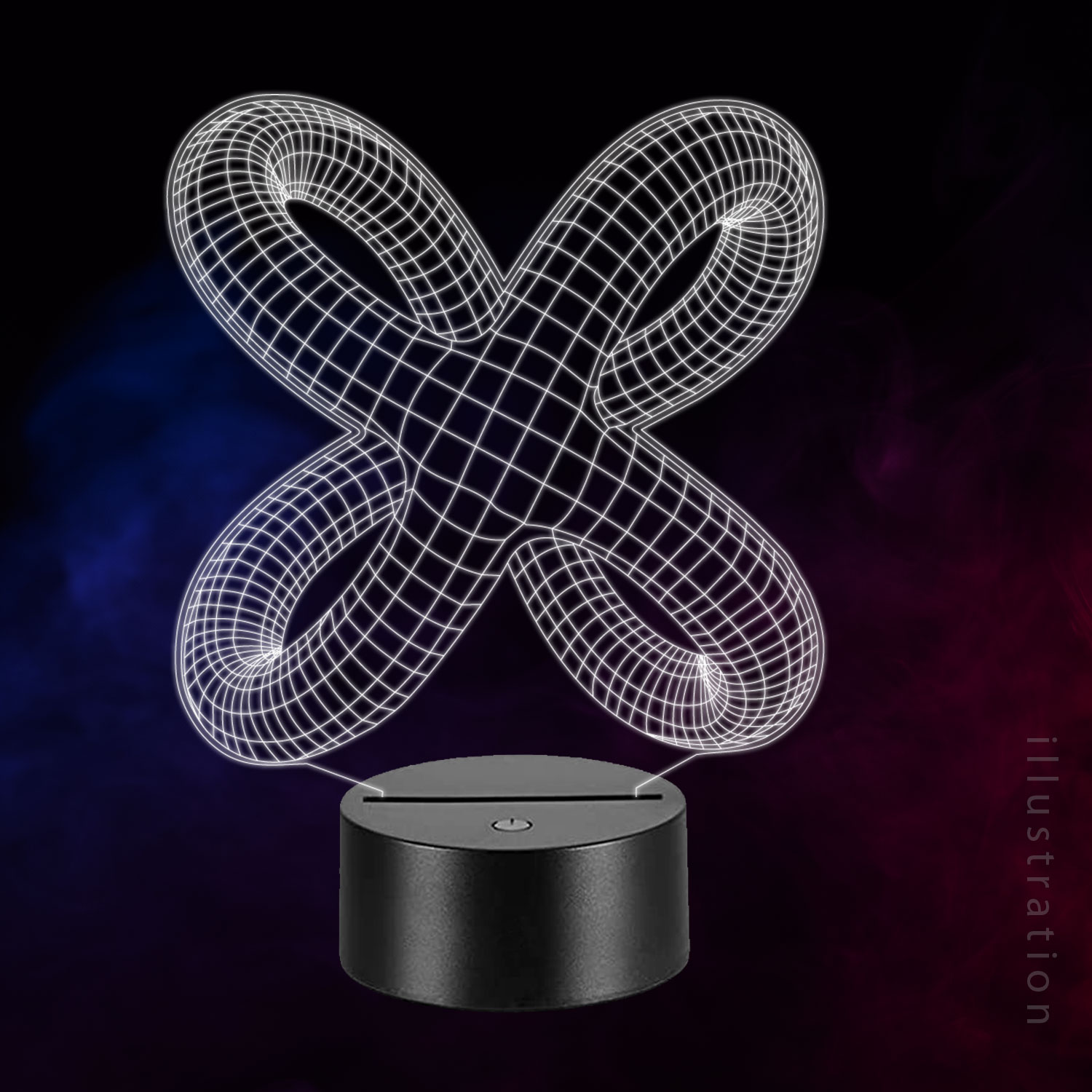 3D LED Lampe - Geometrisk figur 3