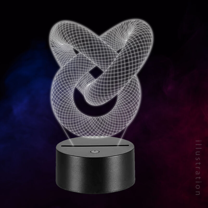 3D LED Lampe - Geometrisk figur 4