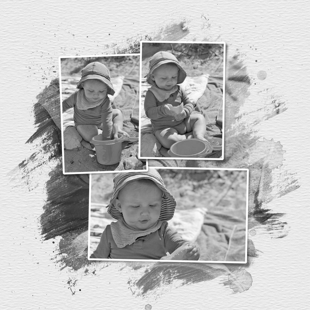 Kreativ Fotocollage med 3 billeder - Design selv - Billede 2