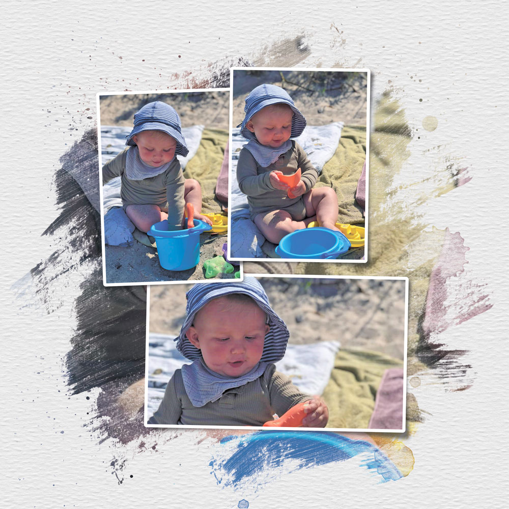 Kreativ Fotocollage med 3 billeder - Design selv