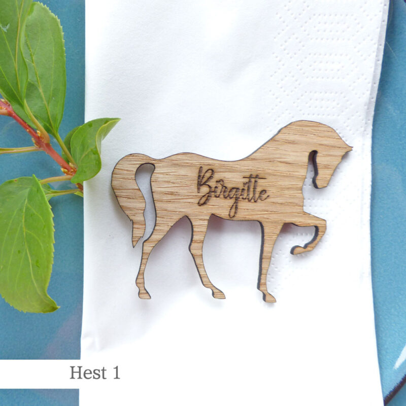 Bordkort figur - egefineret birkekrydsfiner - Hest 1