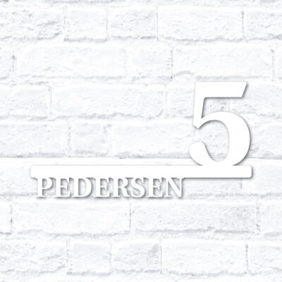 Husnr med navn/vejnavn - Hvid akryl - Billede 3