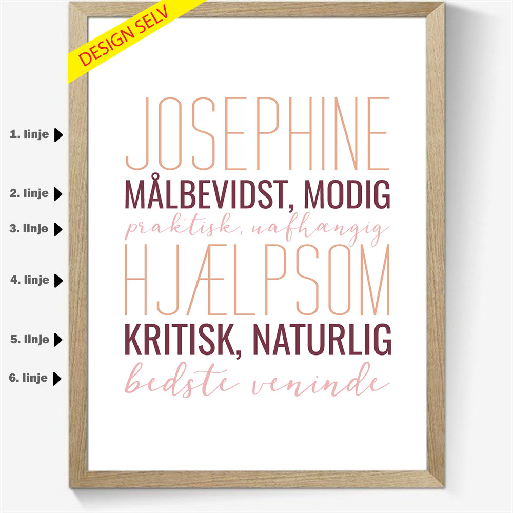 Sig det med dine ord - 6 linjer - Design selv