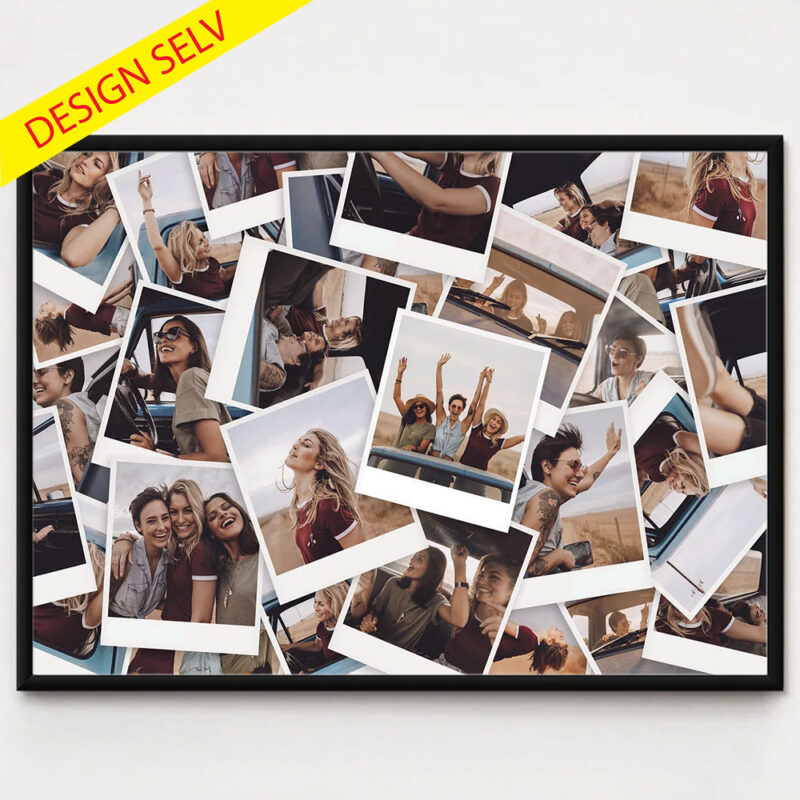 Decoupage fotocollage med 15 billeder - DESIGN SELV