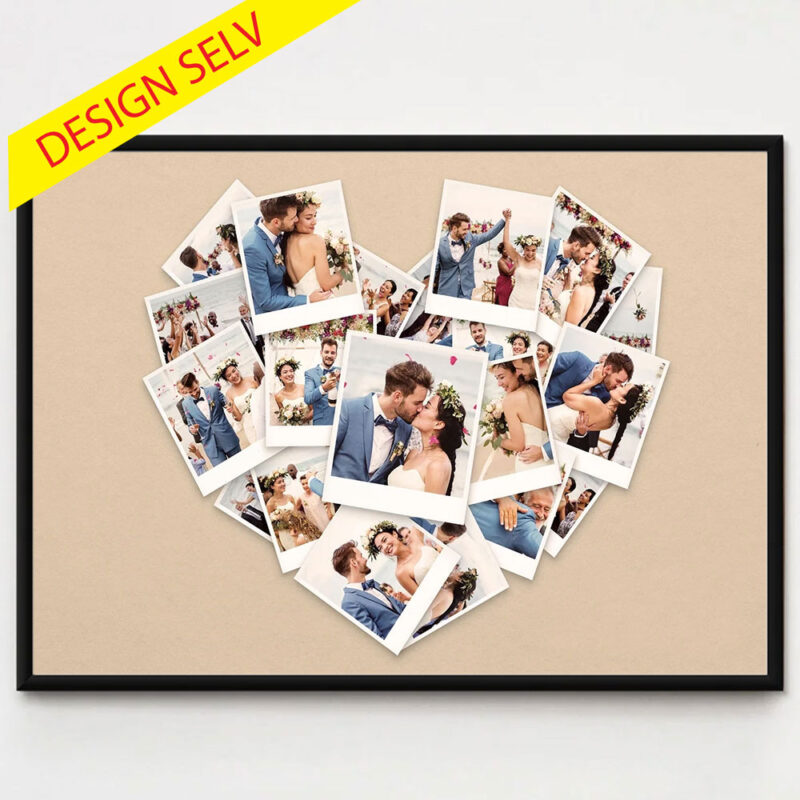 Decoupage fotocollage med 10 billeder - DESIGN SELV