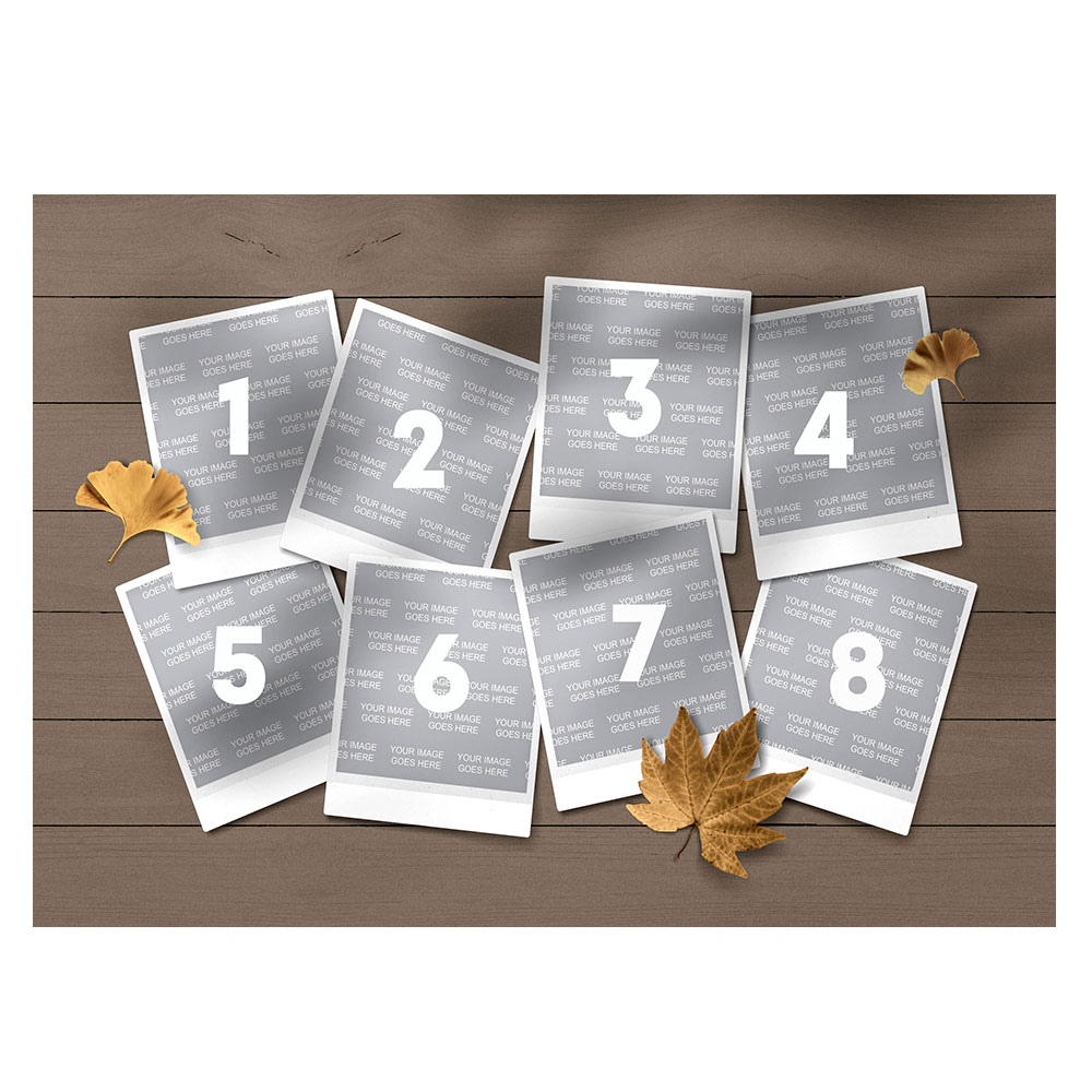 Decoupage fotocollage med 8 billeder - DESIGN SELV - Billede 2