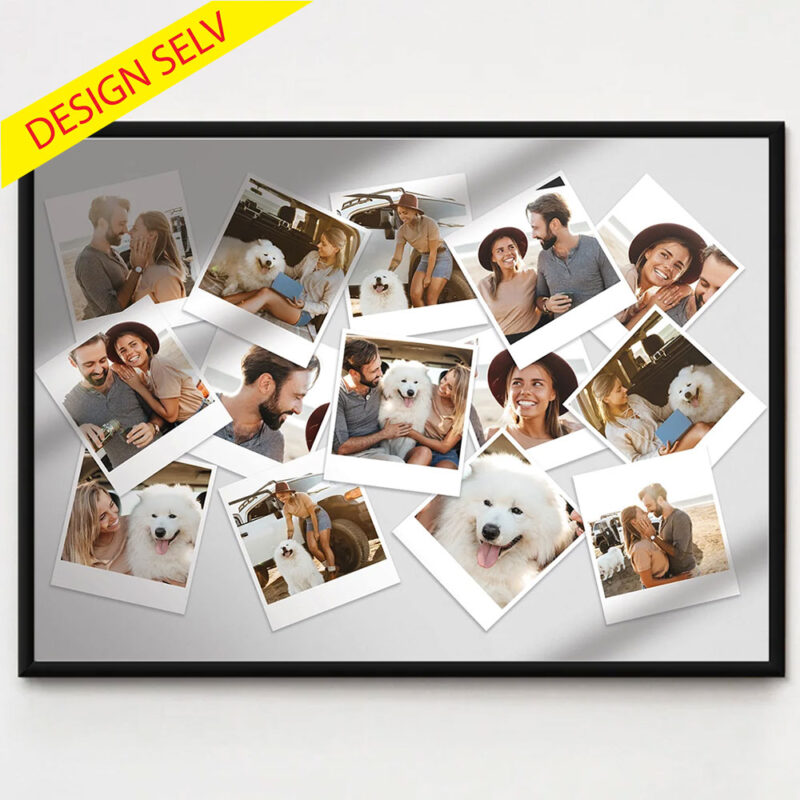 Decoupage fotocollage med 14 billeder - DESIGN SELV