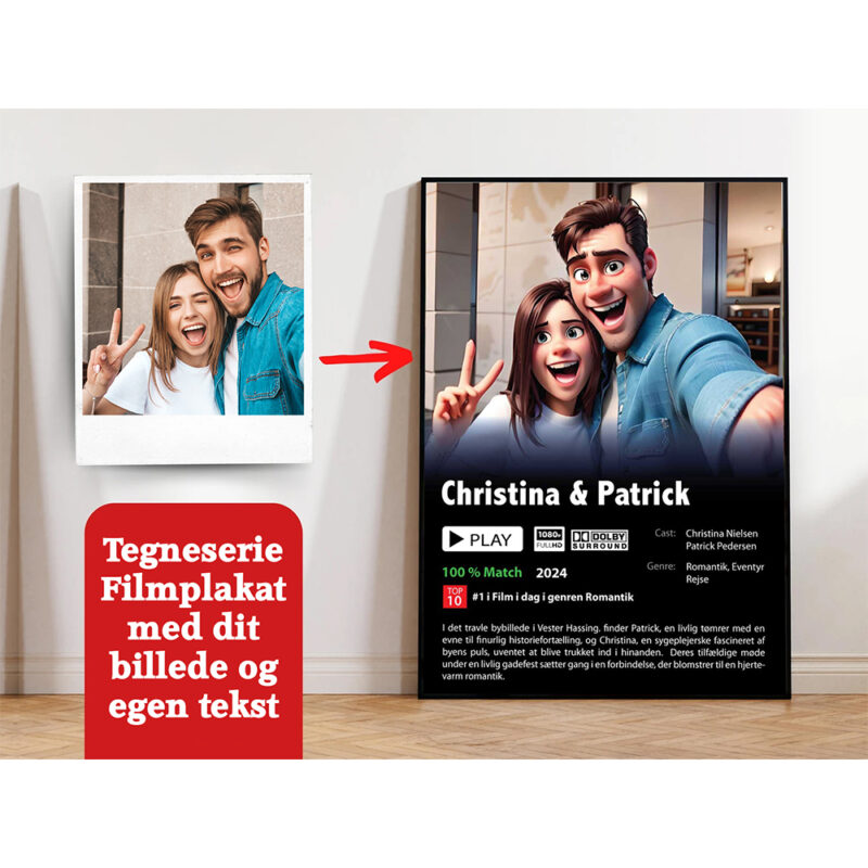 Tegneserie filmplakat - parplakat