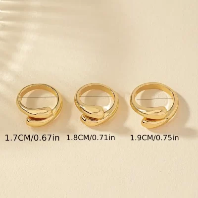 Chic Wrap Ring forgyldt - Billede 3