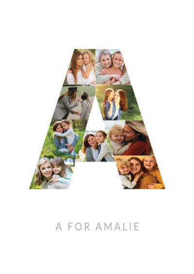 Bogstav Billed Collage: A - design med dine egne billeder - Billede 3