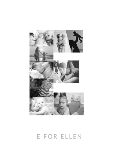 Bogstav Billed Collage: E - design med dine egne billeder - Billede 3