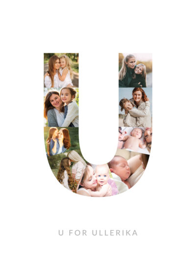 Bogstav Billed Collage: U - design med dine egne billeder - Billede 3