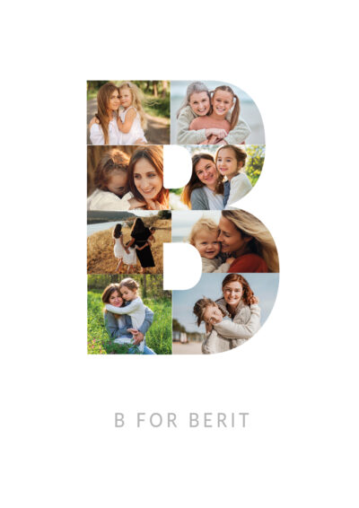 Bogstav Billed Collage: B - design med dine egne billeder - Billede 3