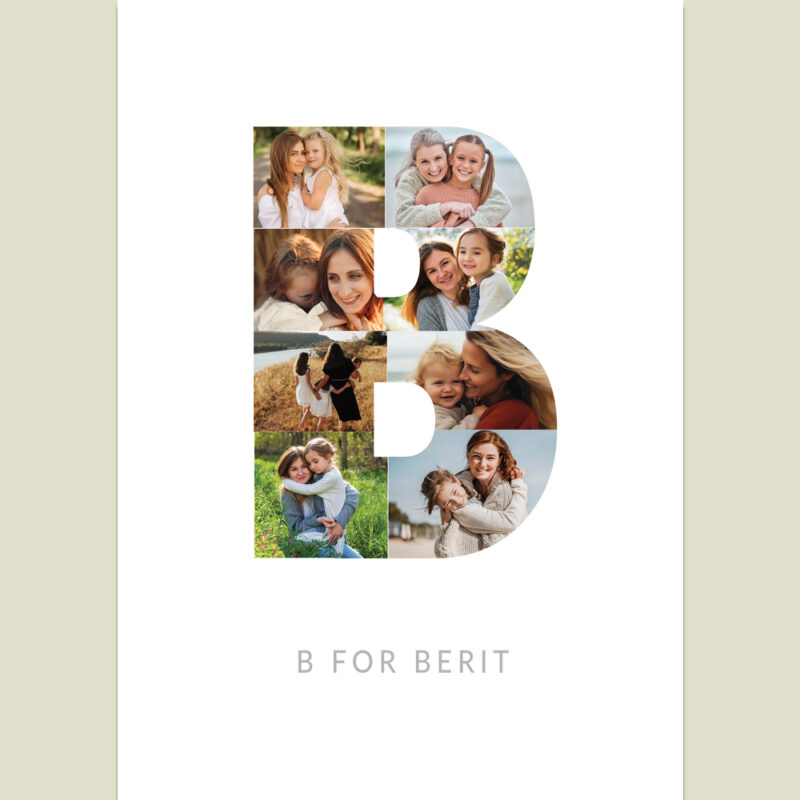 Bogstav Billed Collage: B - design med dine egne billeder