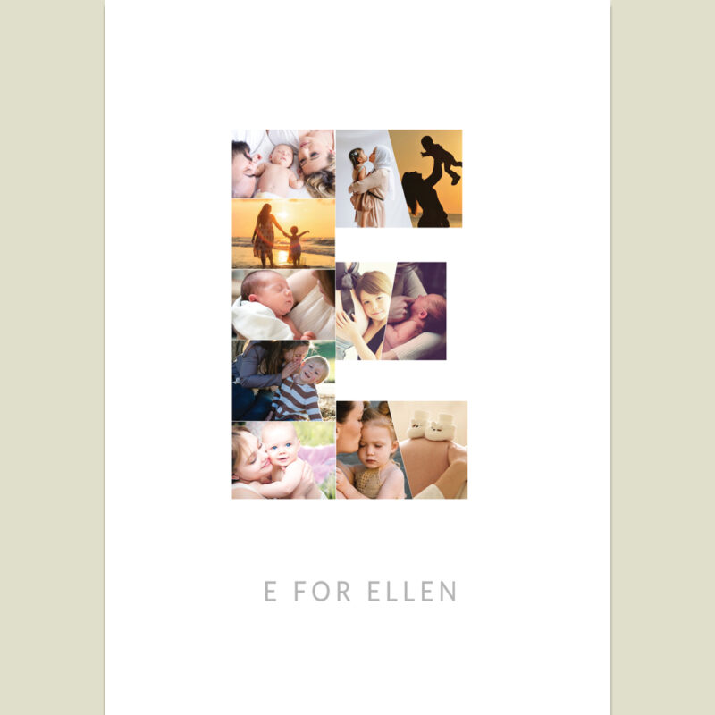 Bogstav Billed Collage: E - design med dine egne billeder