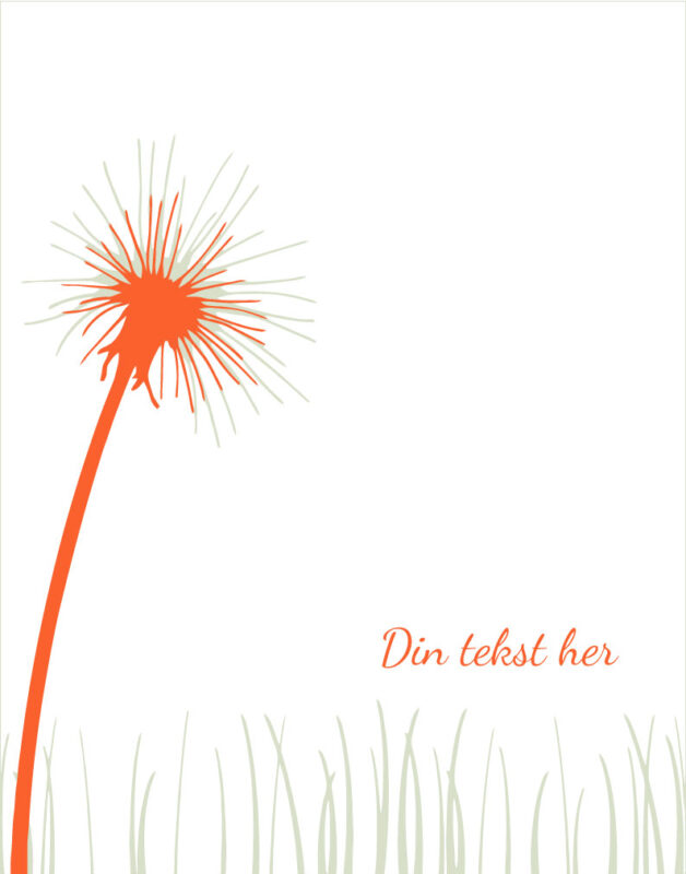 Fingerprint: Mælkebøtte - Orange