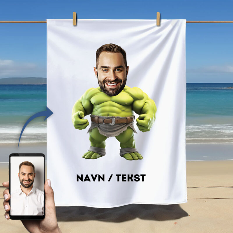 Karikatur håndklæde: Hulk - Design selv