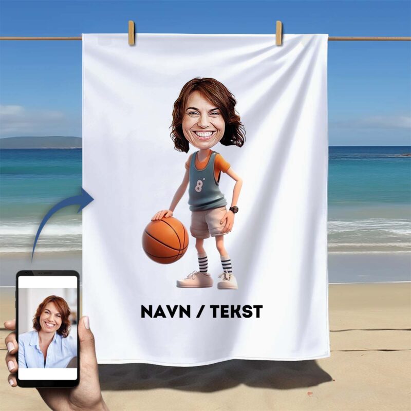 Karikatur håndklæde: Basketball - Design selv