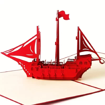 3D Pop Up Kort: Sejlskib - Billede 11