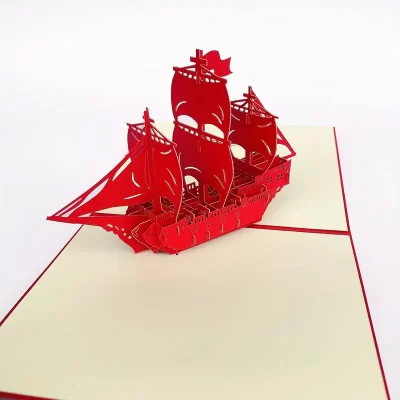3D Pop Up Kort: Sejlskib - Billede 9