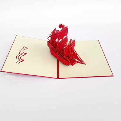 3D Pop Up Kort: Sejlskib - Billede 5