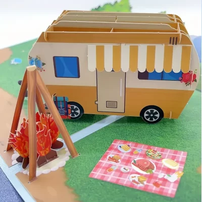 3D Pop Up Kort: Camper - Billede 8