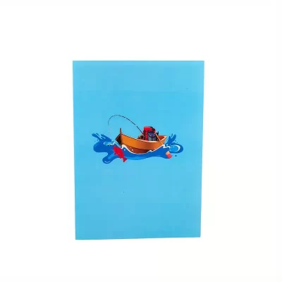 3D Pop Up Kort: Fiskeri - Billede 3