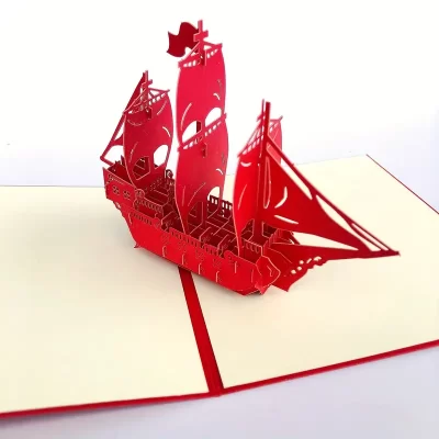 3D Pop Up Kort: Sejlskib - Billede 7