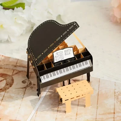 3D Pop Up Kort: Piano - Billede 5