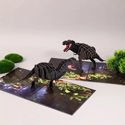 3D Pop Up Kort: Dinosaurus - Billede 4