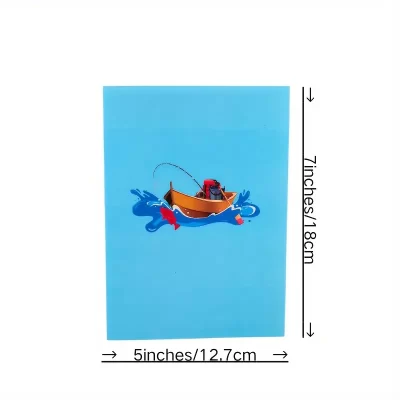 3D Pop Up Kort: Fiskeri - Billede 4