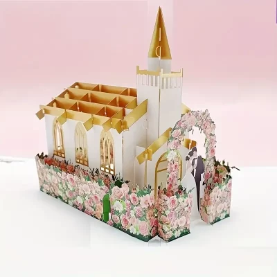 3D Pop Up Kort: Kirke - Billede 4