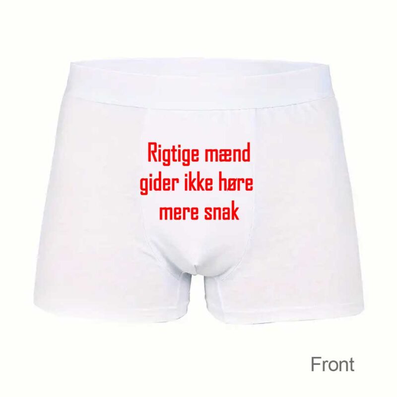 Boxershorts: Rigtige mænd gider ikke høre mere snak