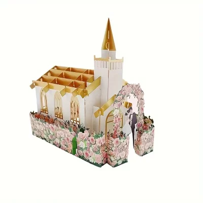 3D Pop Up Kort: Kirke - Billede 3