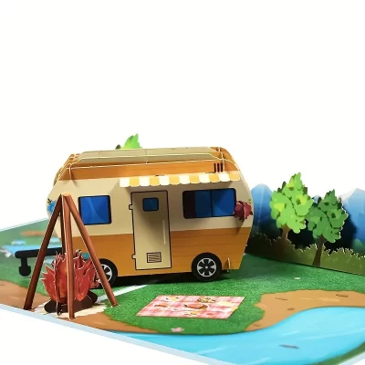 3D Pop Up Kort: Camper - Billede 3
