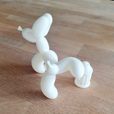 3D print: "Ballon hund der tisser op af en brandhane" - Balloon peeing dog - Billede 3
