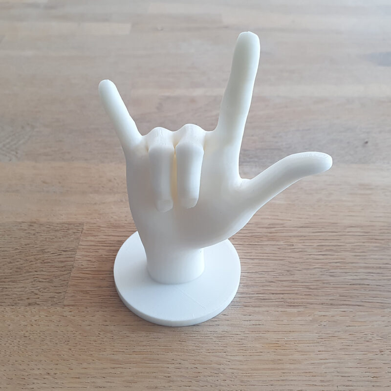 3D print: "I love you"