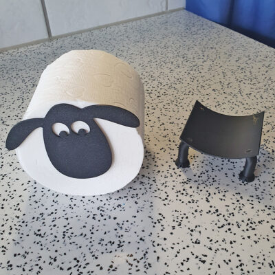 3D print: Toilet rulle holder - får - Billede 4
